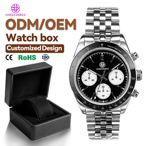 <span class=keywords><strong>Montre</strong></span> Chronographe Homme à Mouvement Quartz en Acier Inoxydable 304, Personnalisée et de Luxe, Vente en Gros Undecember - Product Image 1