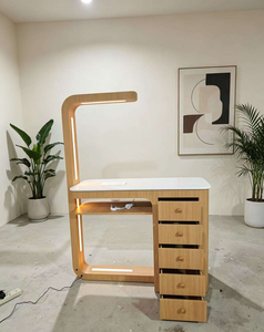 Luxury <b>Nail</b> <b>Desk</b> Station Factory Custom Manicure Table <b>Nail</b> Salon Featuring Dust Collector - Product Image 2