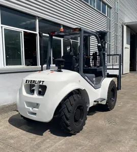 Forklift Price Diesel Rough Terrain Heli Forklift 4wd CPCD25R 3000mm -6000mm Triplex Mast Vacuum Tires