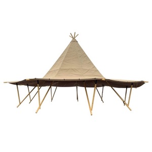 XUYE Indian Tent Large <b>Canvas</b> Four Season Waterproof Wedding Party Tent Quick Opening Steel <b>Frame</b> Diagonal Bracing - Product Image 5