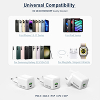 Usine PD 20w Type C Charge Rapide EU UK KR Plug Cargadores Phone 2 Port 18w 20w Universal Portable Wall Chargeur USB Charger