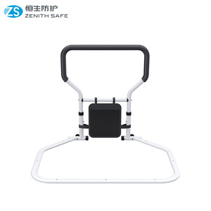 Barre d'appui de lit pour personnes âgées, handicapées, enceintes KY-5202A, sans perçage, pliable, hauteur réglable 53-80 cm, blanc - Product Image 3