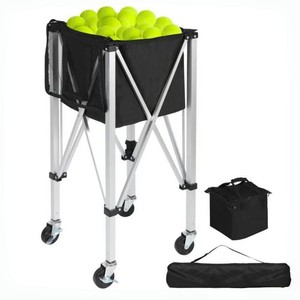 Carro de bolas de aluminio plegable para multideportes para voleibol, fútbol, baloncesto, tenis, entrenamiento con ruedas - Product Image 1