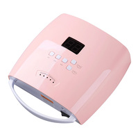 Rose Couleur 48W Pro Guérir Gel Nail Lampe Sans Fil UV LED Nail Sèche-Polonais pour Salon