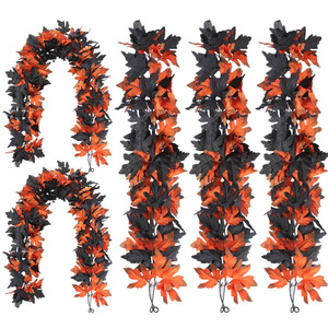 Guirnaldas de Hojas de Arce Artificiales Yide de 100cm-200cm, Tira Decorativa de Seda para Halloween - Product Image 1