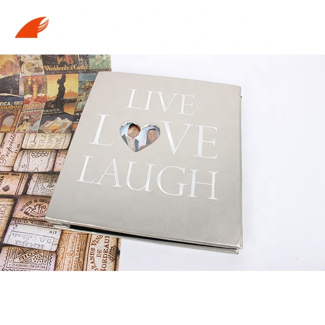 High Quality Luxury 4X6 Custom Art Leather Photo Album Scrapbook Sheet Sale For Family Baby Wedding Photos