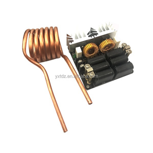 โมดูลทำความร้อนแบบเหนี่ยวนำแรงดันต่ำ 1000W 20A ZVS พร้อมไดรเวอร์ฟลายแบค คอยล์ปล่อยประจุเทสลา บอร์ดทำความร้อน - Product Image 2