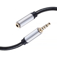 Vergoldetes Koaxial-PVC-Geflechtkabel mit Kupferkern 3,5MM TRRS Stecker-Buchse Stereo-Audio-Verlängerungskabel