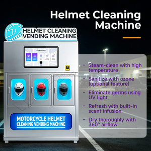 YISO Helmet Cleaning Vending Machine Stainless Steel Touchscreen UV Sanitization Motorcycle Helmet Auto Clean Function - Product Image 3
