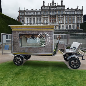 Charrette funéraire électrique chinoise à chevaux, style antique, pour cercueil, avec remorque - Product Image 6