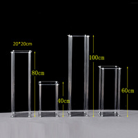 KE-FS01 en gros acrylique fleur de mariage stand clair présentoir Table pièce maîtresse acrylique fleur stands pour événement fête décor