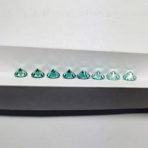 ขายร้อน8มิลลิเมตรสีฟ้าสีเขียว H & A ตัดรอบรูปร่าง Moissanite พลอย