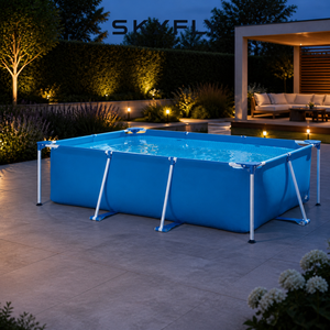 <span class=keywords><strong>Piscine</strong></span> hors sol portable avec structure métallique stable pour jardin, terrasse et loisirs en plein air - Product Image 5
