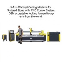 Machine de découpe à jet d'eau haute pression YUANLI 5 axes à double tête multifonctionnelle, très vendue, avec tension 380/415/220V