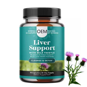 Cápsulas de Extracto de Cardo Mariano Orgánico, Apoyo para la Salud del Hígado, Desintoxicación del Hígado, Extracto de Zinc, Cúrcuma y Alcachofa - Product Image 1
