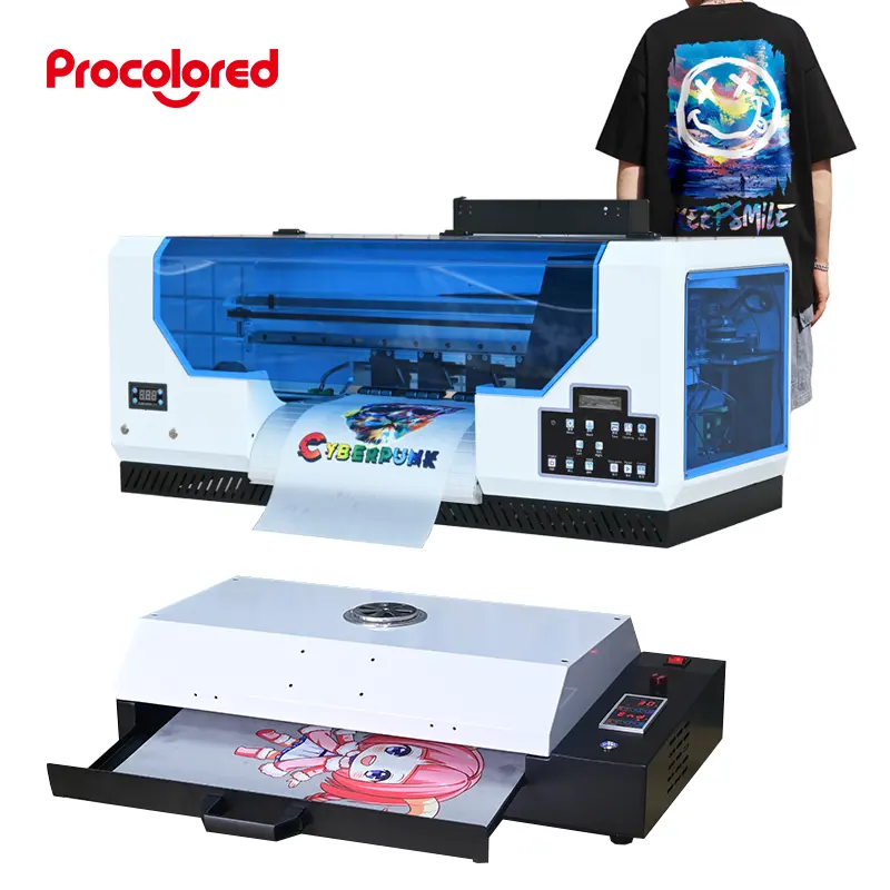 17" Two Head Textile Double Head A3 A2 DTG T shirt Printing Machine TX800 XP600 Board Printhead Transfer Impresora DTF Printer