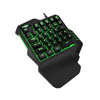 Usine G92 USB filaire rvb une main 35 touches clavier main gauche Membrane Style nouveau plastique bureau ordinateur portable jeu utiliser effet de lumière