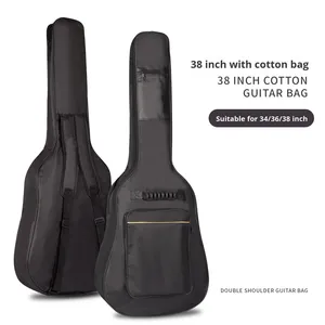 Support de guitare de 41 pouces en tissu Oxford, modèle OEM HX-01, étui portable à double épaule pour guitare électrique, basse, <span class=keywords><strong>mandoline</strong></span> - Product Image 2
