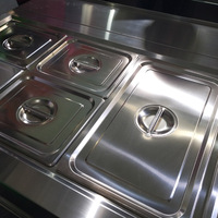 H Series komersial listrik sup Bain Marie 2000W Hotel restoran peralatan dapur 9L prasmanan meja makanan penghangat kaca