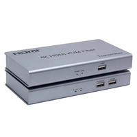 Xput 10KM 4K 30Hz 1080P UHD HDMI USB KVM Extender 4K/30Hz HDMI LC Extensor de fibra sobre fibra 10KM