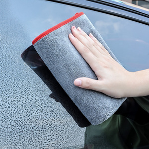 Serviette de lavage auto en microfibre Along The Way 40x40 50x50 60x160 60x180 Gris, absorbante et sans peluches - Product Image 1
