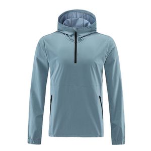 Sweat à capuche décontracté pour homme personnalisé, automne, avec demi-fermeture éclair, respirant, veste de sport, course à pied en plein air - Product Image 4