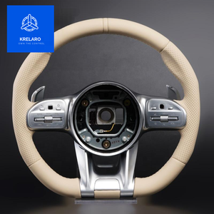 พวงมาลัยหนังสไตล์ <span class=keywords><strong>AMG</strong></span> สำหรับรถยนต์เมอร์เซเดสเบนซ์ W204 W205 W212 W213 <span class=keywords><strong>W221</strong></span> W222 พวงมาลัยมัลติฟังก์ชั่น - Product Image 1
