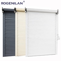 Ventanas Enrollables de Aluminio Impermeables de Color Personalizado ROGENILAN, Ventana Enrollable Manual Antirrobo para Exteriores para Casas