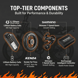 <b>Electric</b> City Bike 20" Fat Tire Ebike 48V Hydraulic Brake Dual Suspension Adult <b>Electric</b> Bicycle V20Pro New Design - Product Image 3