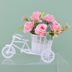 Tricycle en plastique transfrontalier ornements accessoires pour la maison salon supermarché décoration Simulation fleur plante en pot - Product Image 2