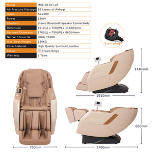 Moster MY-763D 2025 6D SL Track China Best Luxury High End Zero <b>Gravity</b> Stretching <b>Chair</b> - Product Image 5