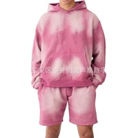 Ensemble sweat à capuche et pantalon de survêtement pour homme, imprimé cheval, 100% fibre de bambou respirante, sur mesure, style européen/américain, effet délavé, automne