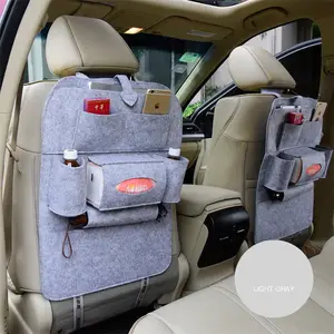 Multi-functional storage bag eco-friendly felt car seat back organizer