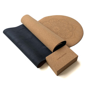Set Yoga Ecologico in Gomma Naturale e Sughero con <span class=keywords><strong>Tappetino</strong></span> Yoga, Blocchi e <span class=keywords><strong>Tappetino</strong></span> <span class=keywords><strong>per</strong></span> <span class=keywords><strong>Meditazione</strong></span> - Antiscivolo, Durevole, Prezzo di Fabbrica - Product Image 2