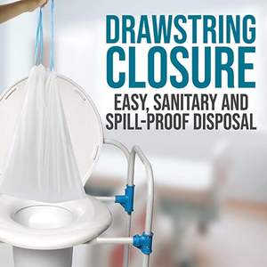 Commode Liner çanta Bedpan lazımlık Liner süper emici ped, her ped Abord kadar 35 Oz/1000ml taşınabilir seyahat tek kullanımlık İdrar torbaları - Product Image 5