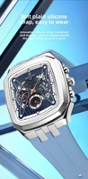 Montre sport analogique chronographe pour homme REWARD RD832260M 832260, mouvement à quartz, bracelet en silicone, étanche
