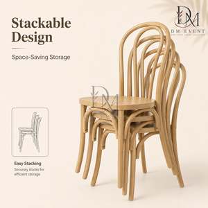 Chaise de mariage classique en bois courbé, chaise de salle à manger en bois pour restaurants, événements, banquets, locations événementielles et vente en gros - Product Image 5
