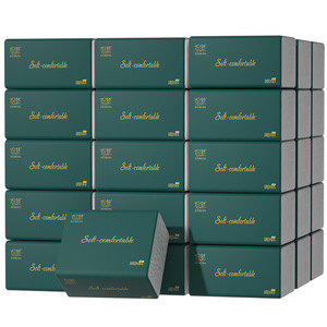 กระดาษเช็ดหน้าสีเขียว 60 แพ็ค เยื่อไม้บริสุทธิ์ นุ่มสบาย ใช้ในครัวเรือน - Product Image 3