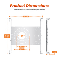 Plaque de montage universelle pour éclairage LED encastré de 3, 4 et 6 pouces, support de fixation avec barres de suspension réglables