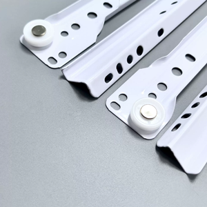 Glissières de tiroir en fer à montage inférieur à deux sections, robustes, pour plateau de clavier de bureau d'ordinateur, longueur 14, revêtement en poudre, silencieux et fluide - Product Image 1