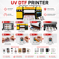 Imprimante UV DTF A3 pour autocollants sur surfaces irrégulières, coques de téléphone, acrylique, verre, bois, métal, multi-matériaux, imprimante à double tête XP600
