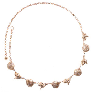 สร้อยคาดเอวสไตล์โบฮีเมียนประดับเปลือกหอยและดาวทะเลโลหะ  เครื่องประดับแฟชั่นสำหรับผู้หญิง - Product Image 5