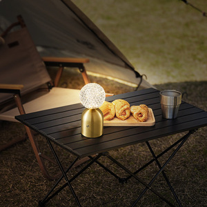 Lámpara de Noche Recargable Minimalista de Cobre, con Atenuación Táctil Escalonada, Decorativa y Amigable con los Ojos, Moderna para Dormitorios - Product Image 4