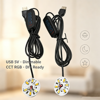 Panel de Luz LED USB Portátil de 5V, Módulo CCT RGB Regulable, PCB de Aluminio con Interruptor y Cable para Lámpara de Escritorio o Lectura Nocturna DIY