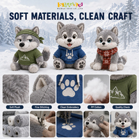 Peluche de Lobo Gris Personalizado al por Mayor, Animal de Peluche Realista para Zoológicos, Museos, Centros de Naturaleza y Tiendas de Recuerdos
