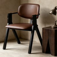 Chaise de salle à manger MULIGNA en bois massif de style mid-century, chaise de bureau design nordique avec dossier, chaise minimaliste en bois de frêne pour bureau, maison, bar, entrepôt
