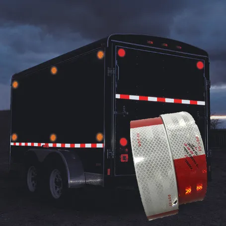 Brilha no escuro DOT-C2 adesivo reflexivo fita reflexiva para veículos pesados para segurança da estrada