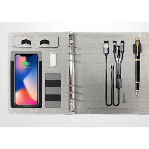 Sạc không dây ngân hàng điện máy tính xách tay với USB Flash Drive Led Logo Powerbank Nhật Ký kế hoạch máy tính xách tay với ngân hàng điện - Product Image 5