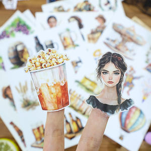 20 feuilles par paquet d'autocollants <span class=keywords><strong>de</strong></span> style campagnard européen américain Four Seasons Elements: livre d'autocollants <span class=keywords><strong>de</strong></span> matériel <span class=keywords><strong>de</strong></span> journalisation fait à <span class=keywords><strong>la</strong></span> main - Product Image 3