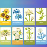 1124 pièces romantique Rose tournesol fleur artificielle Bouquet modèle briques décor à la maison éducatif blocs de construction Collection florale